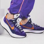 Sacai Nike VaporWaffle Dark Iris Campfire Orange Release Date On-Feet